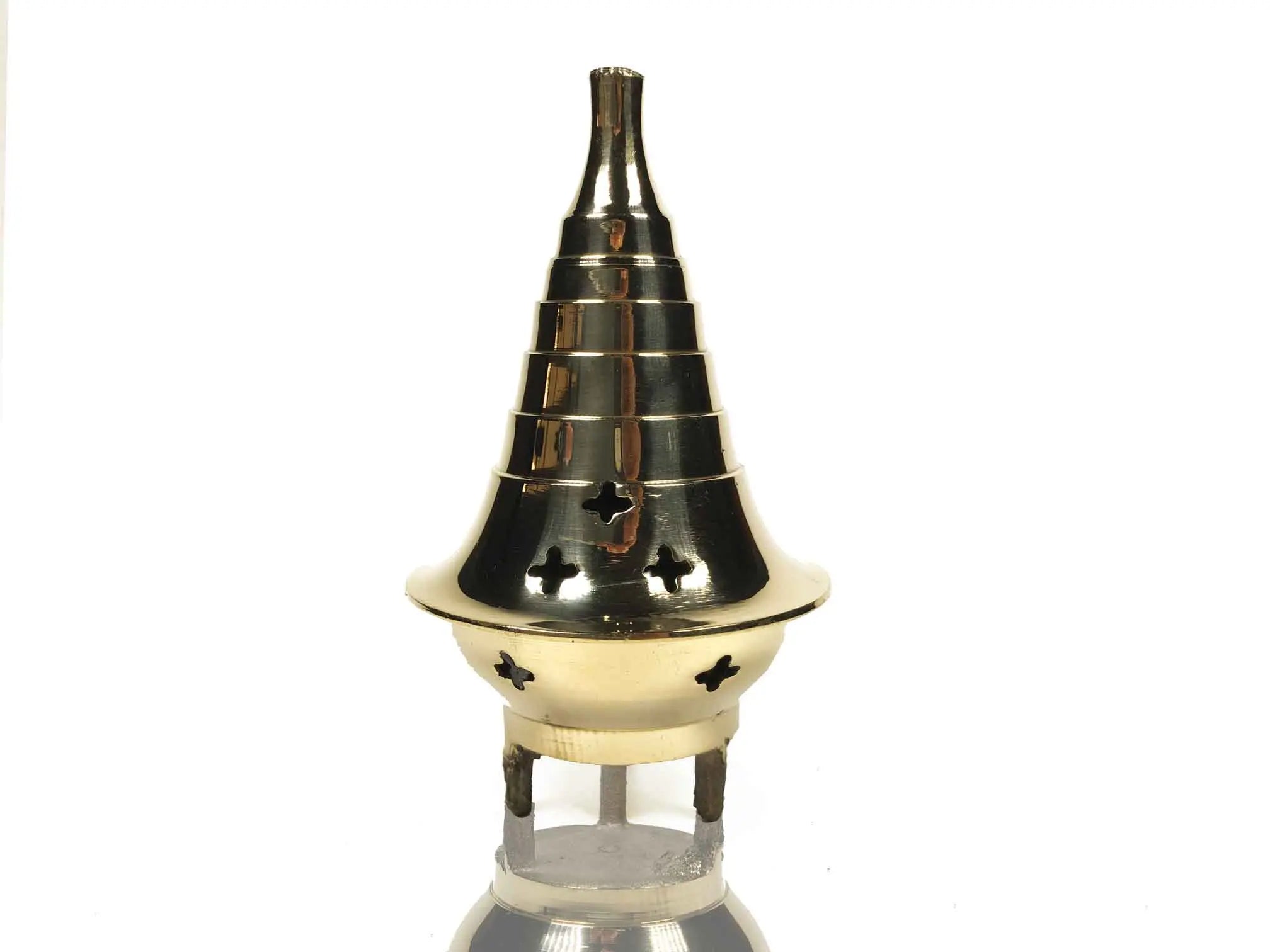 Incensario Metálico Cono Pequeño (8660) Radhe Shyam