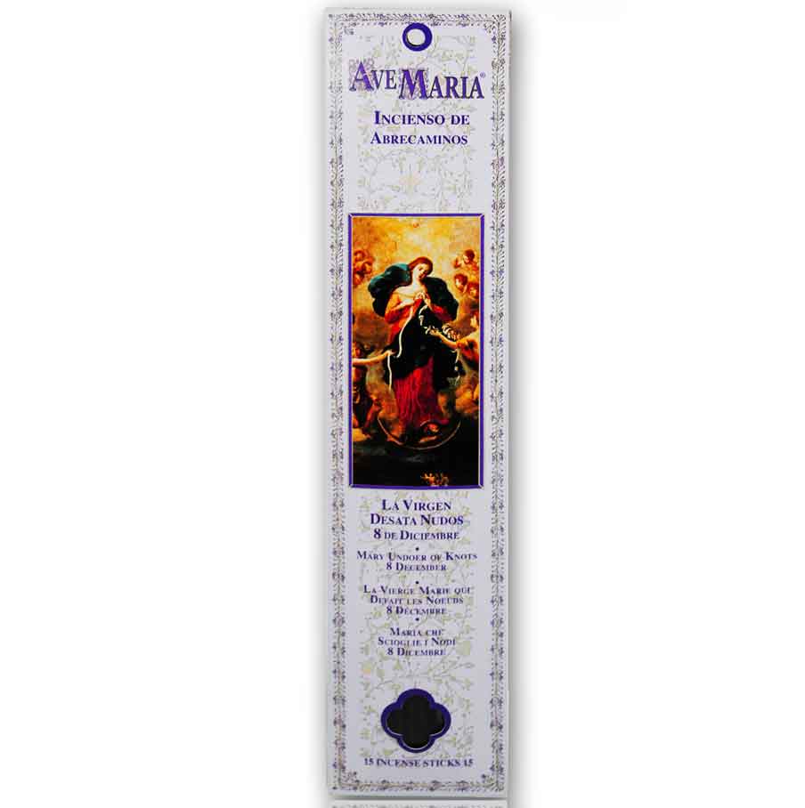 Incienso Ave Maria Stick Abrecaminos - Virgen Desatanudos Ave Maria