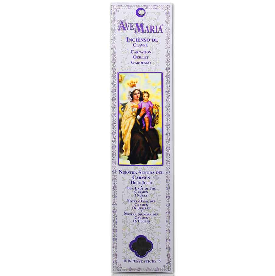 Incienso Ave Maria Stick Clavel - Nuestra Señora Del Carmen Ave Maria