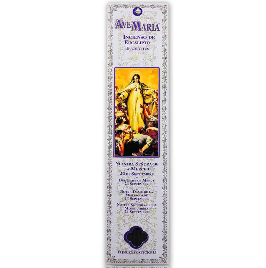 Incienso Ave Maria Stick Eucalipto - Nuestra Señora Merced Ave Maria