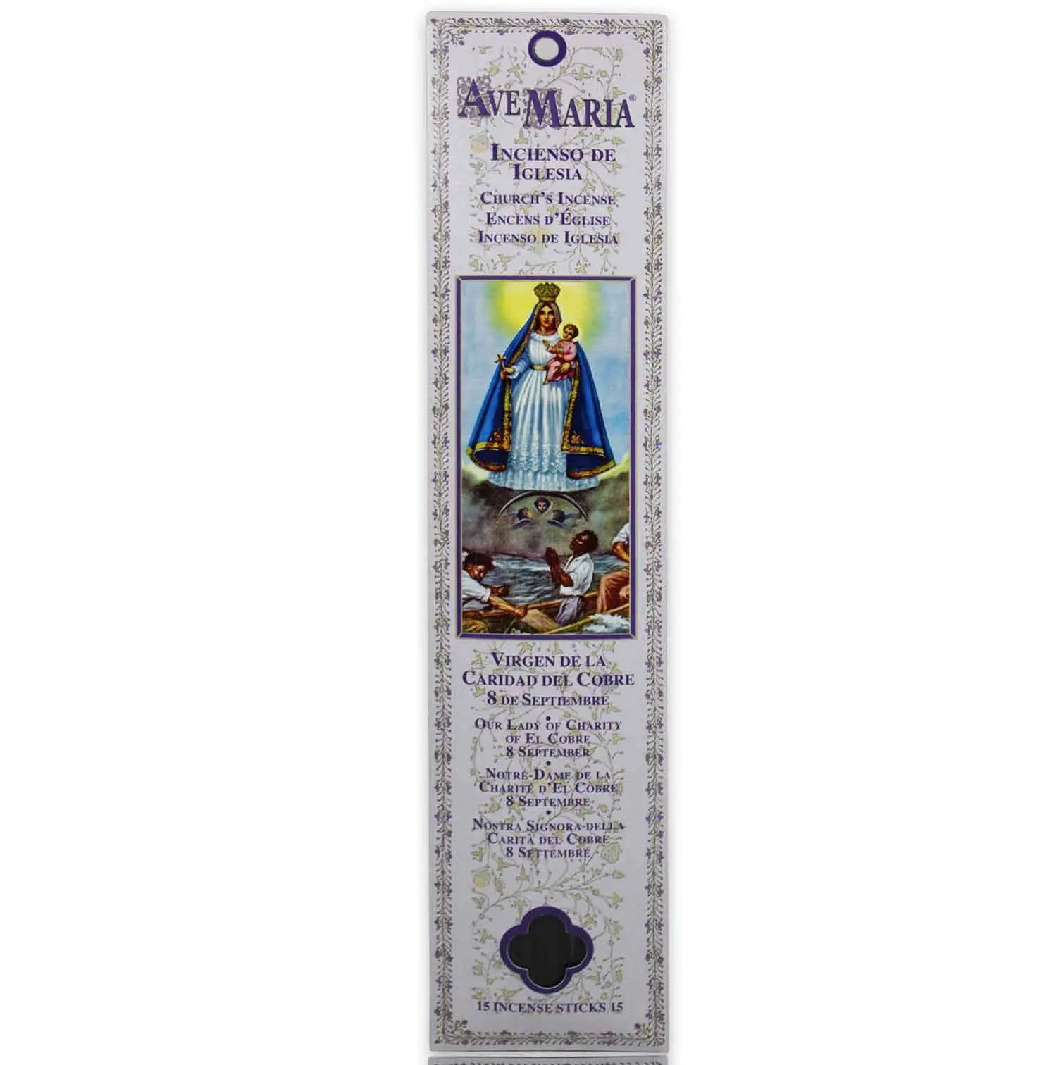 Incienso Ave Maria Stick Incienso de Iglesia - Caridad Del Cobre Ave Maria