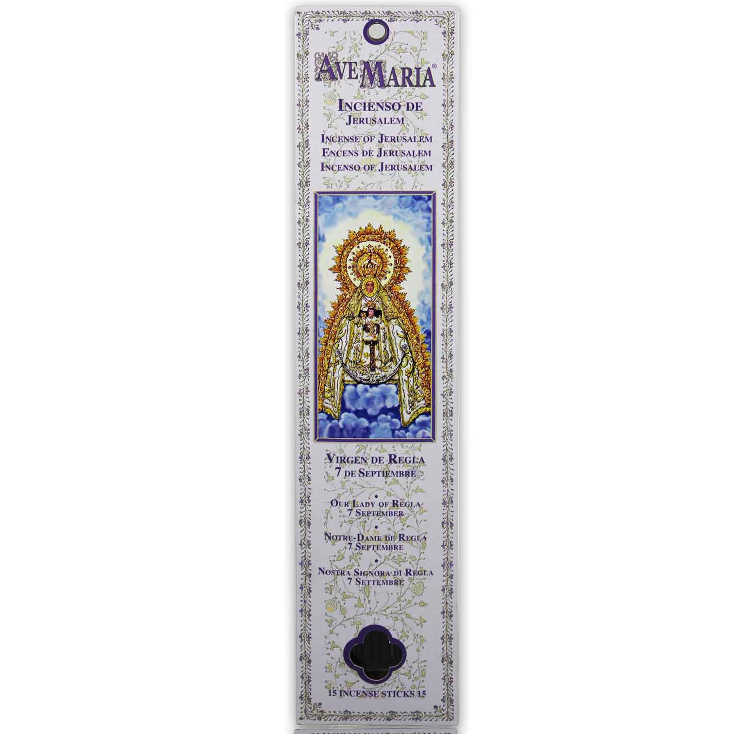 Incienso Ave Maria Stick Jerusalem - Virgen De Regla Ave Maria