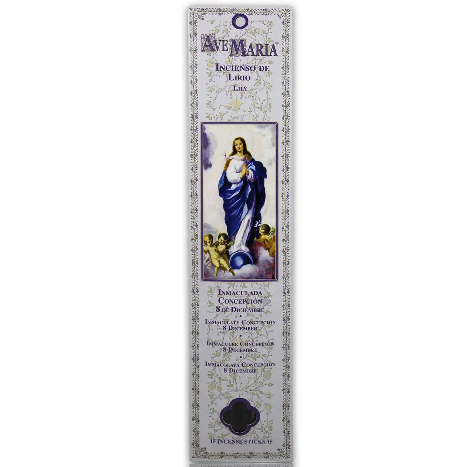 Incienso Ave Maria Stick Lirio - Inmaculada Concepcion Ave Maria