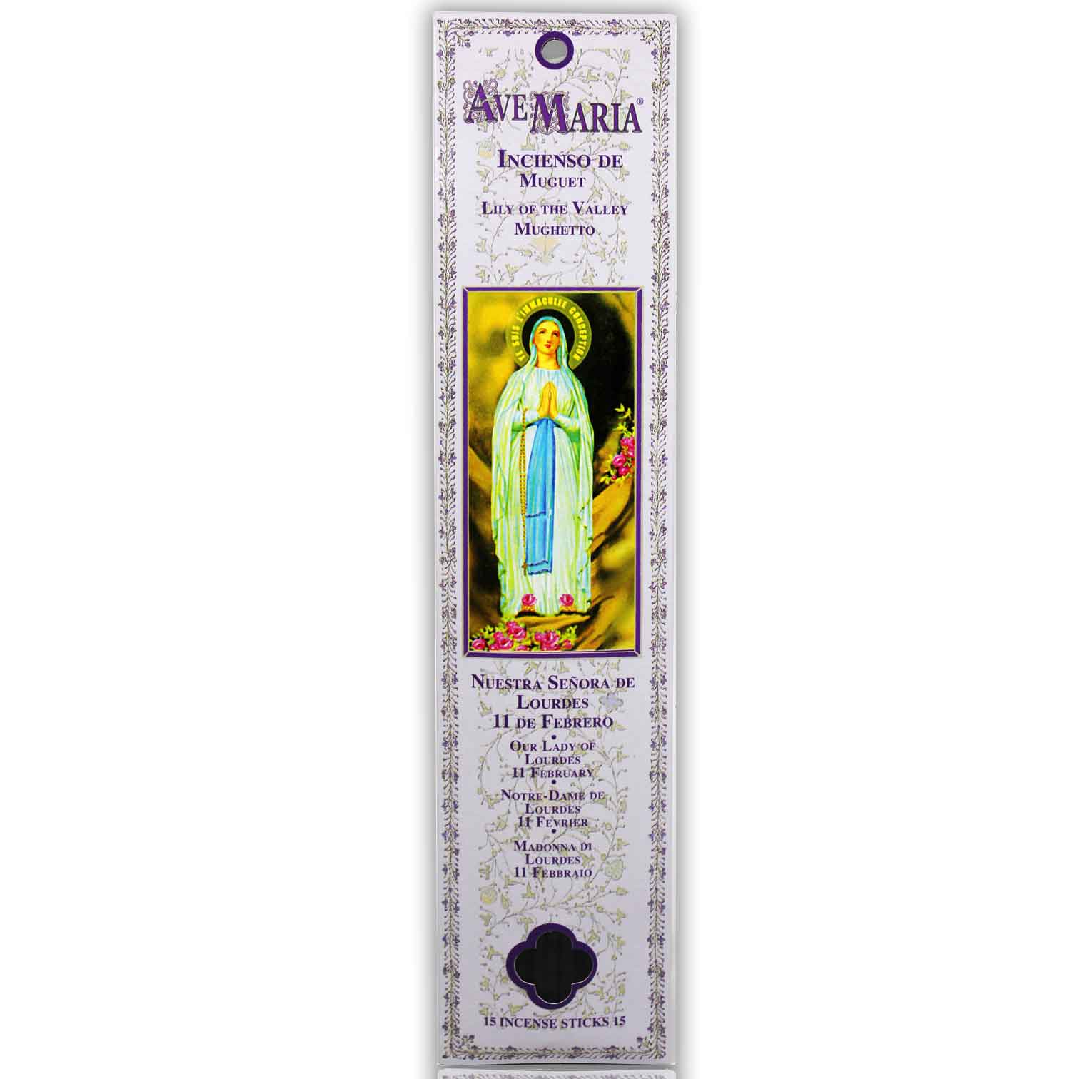 Incienso Ave Maria Stick Muguet - Nuestra Señora De Lourdes Ave Maria