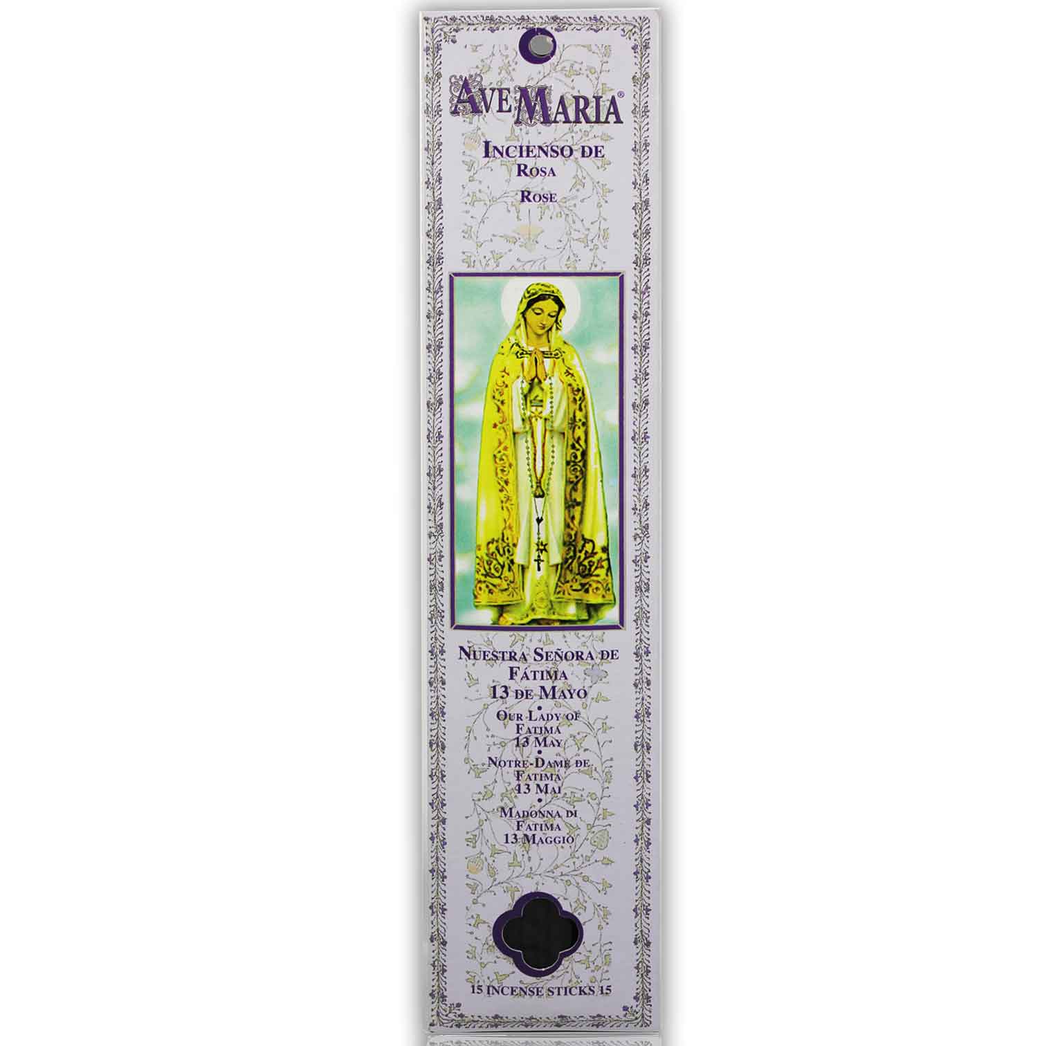 Incienso Ave Maria Stick Rosa - Nuestra Señora De Fatima Ave Maria