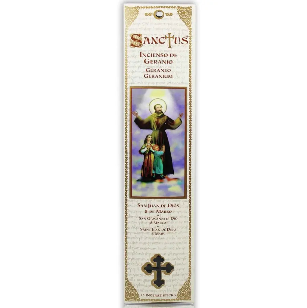 Incienso Sanctus Stick Geranio - San Juan De Dios Sanctus