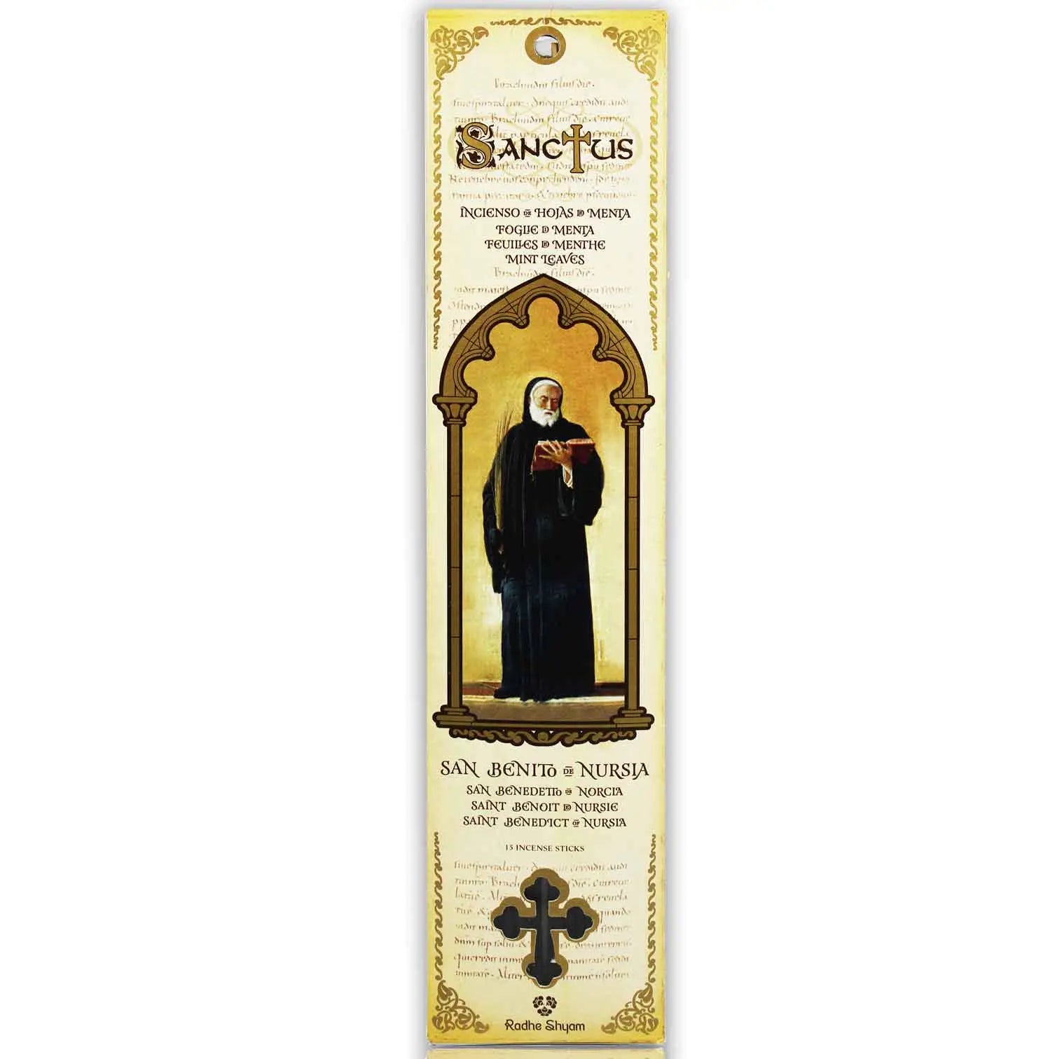 Incienso Sanctus Stick Hojas Menta - San Benito De Nursia Sanctus