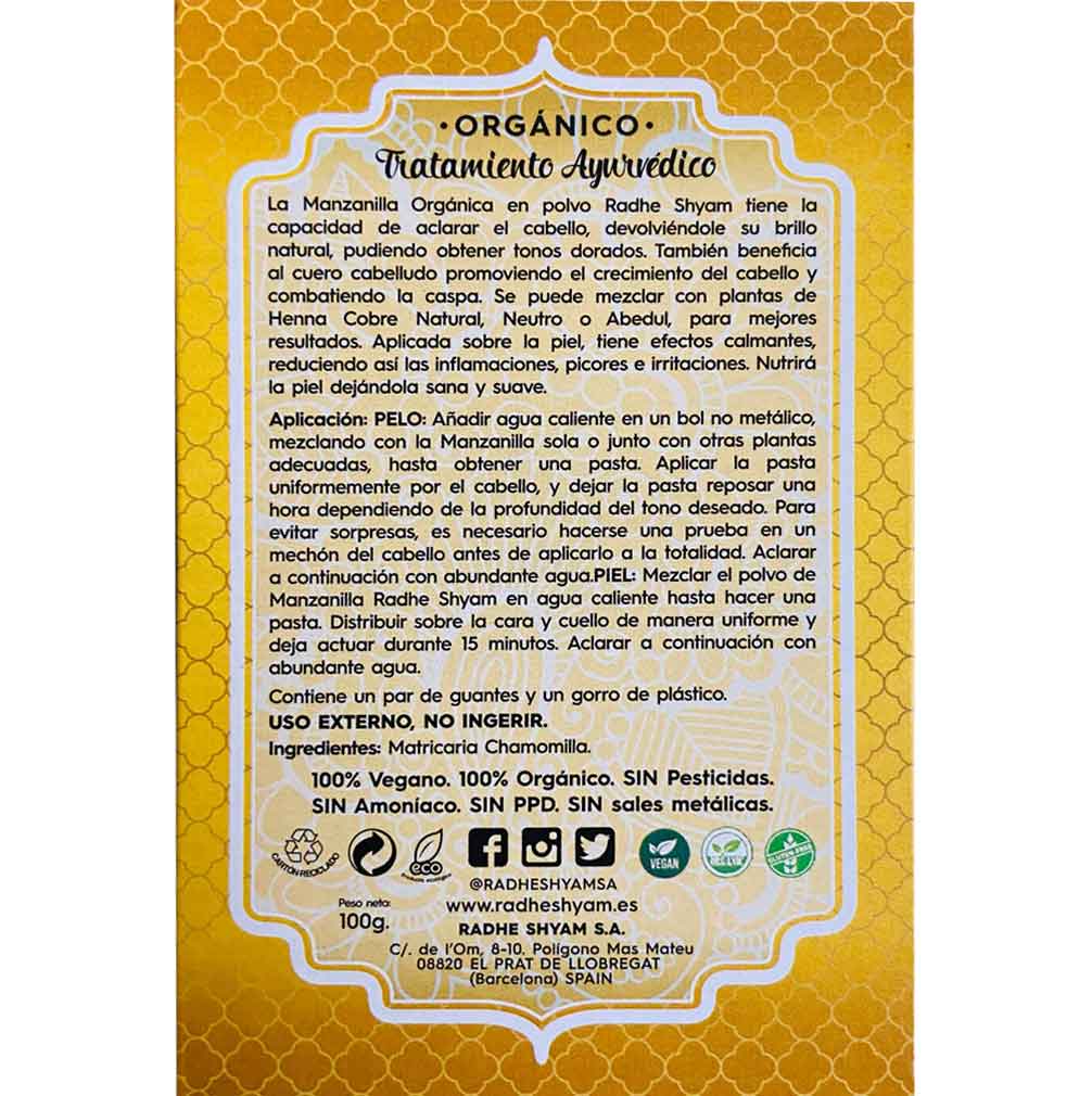 Manzanilla Tratamiento Capilar Natural Radhe Shyam