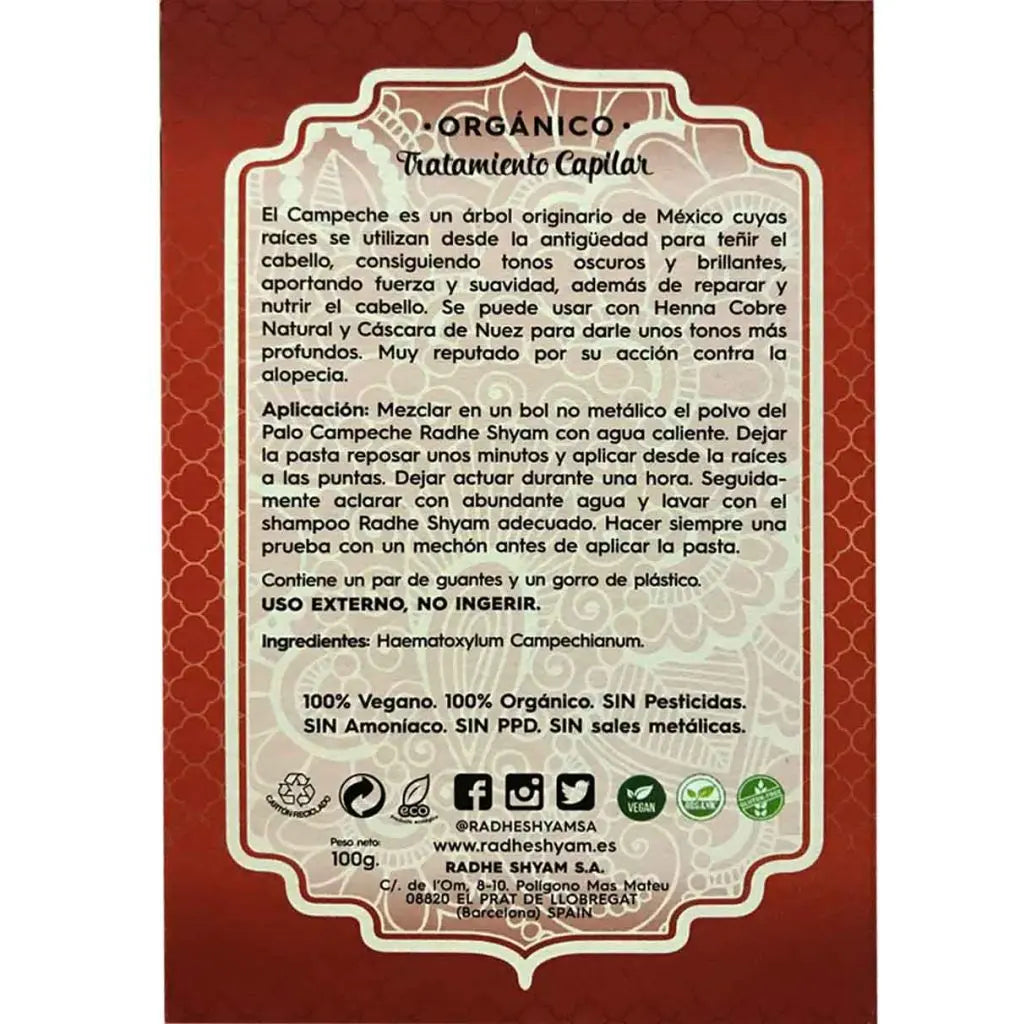 Palo Campeche Tratamiento Capilar Radhe Shyam