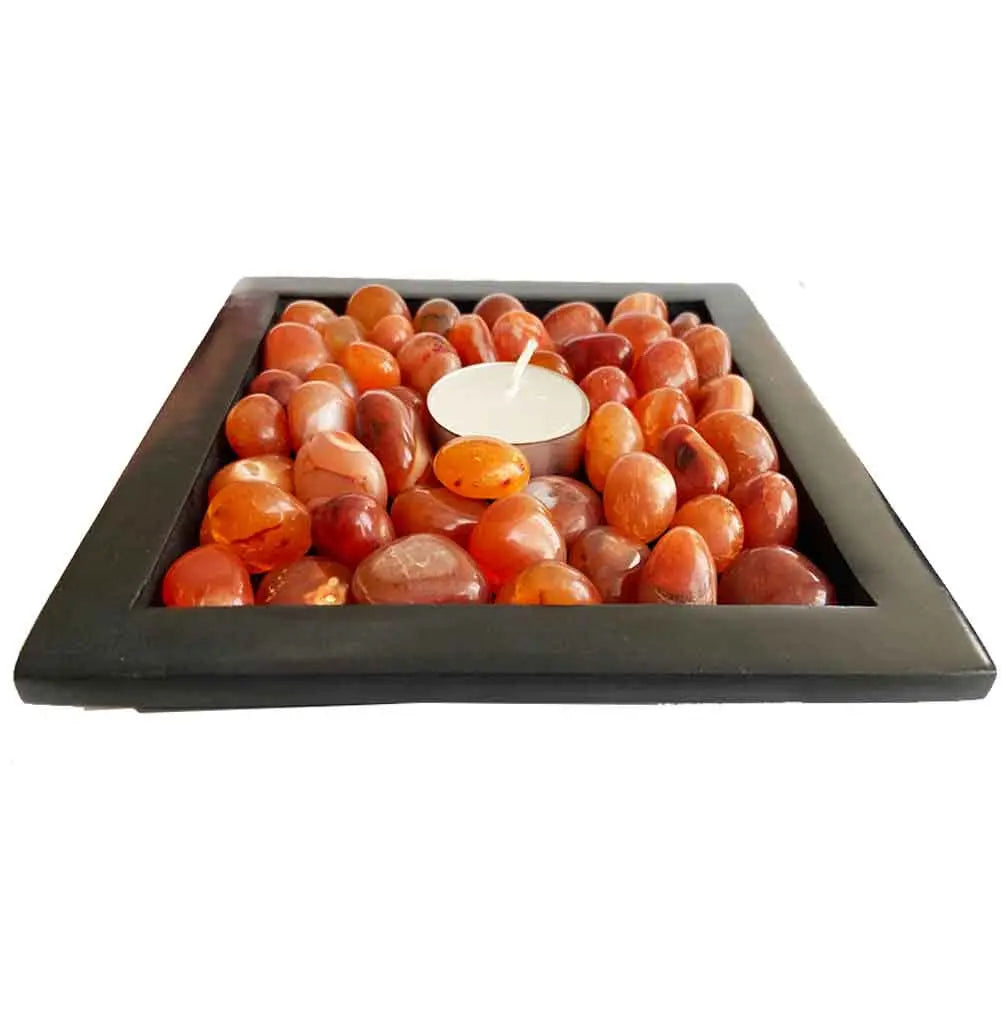 Plato Portavela Grande Cornalina Cs779A Radhe Shyam