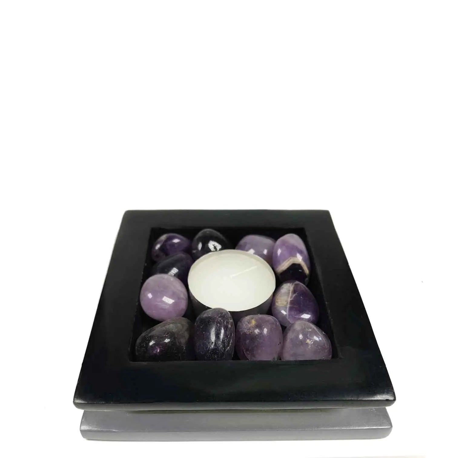 Plato Portavela Pequeña Amatista Cs777C Radhe Shyam