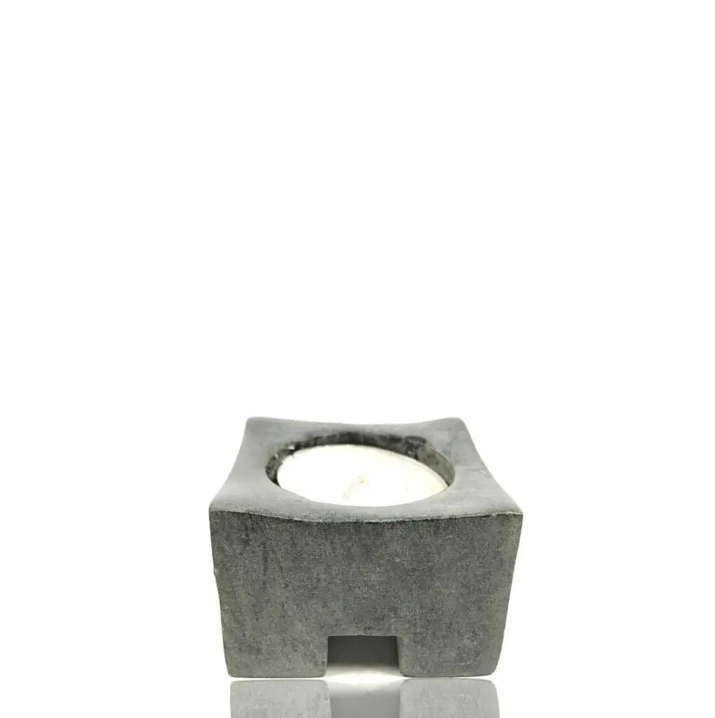 Porta Vela Piedra Gris Bajo Pequeño Cs-1283 Radhe Shyam