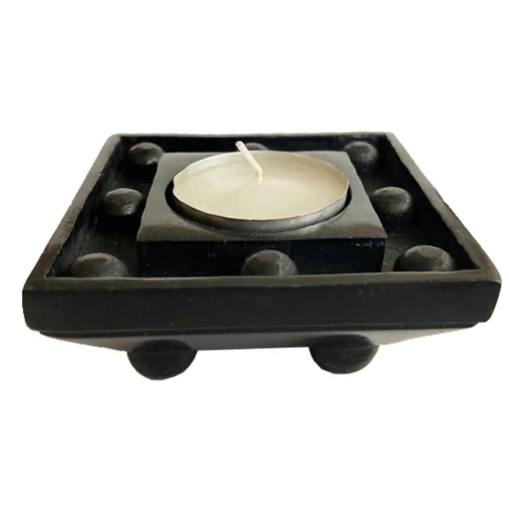 Portavela Negro 6 Botones Cs1498 Radhe Shyam