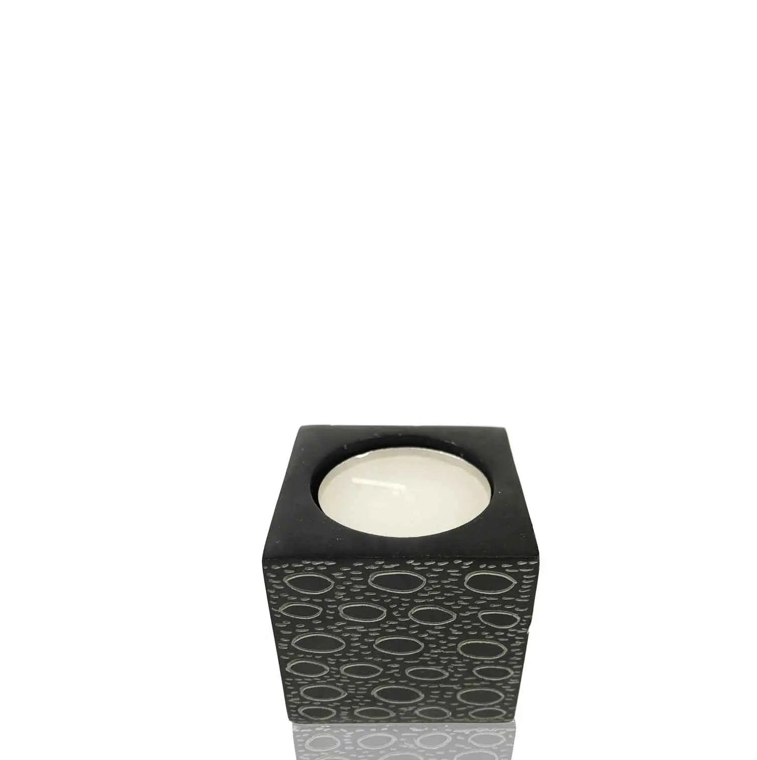 Portavela Negro Burbujas Grande Cs1935 Radhe Shyam