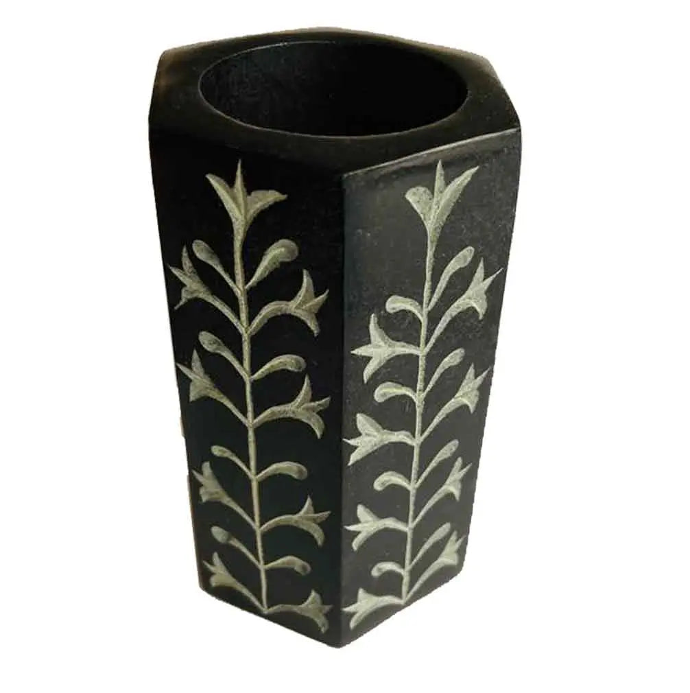 Portavela Negro Flor Mediano Cs1834 Radhe Shyam
