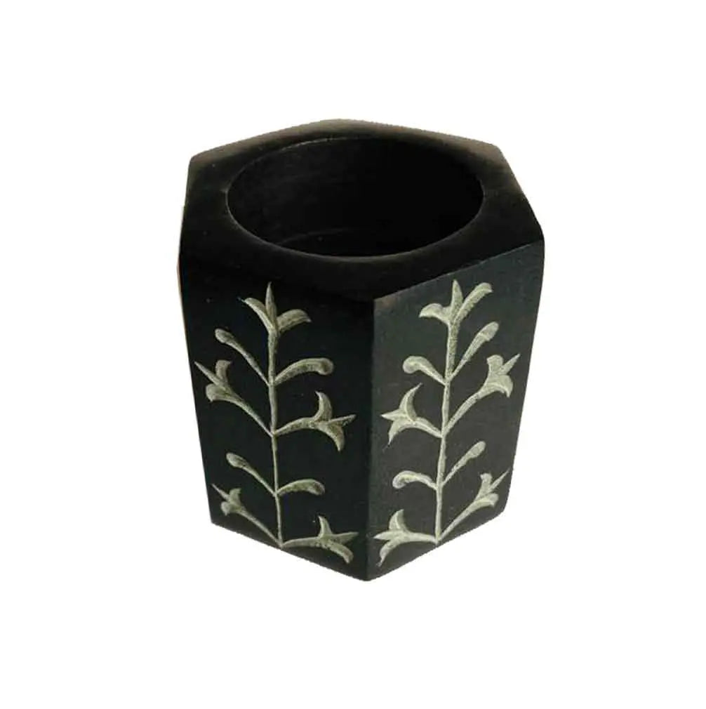 Portavela Negro Flor Pequeño Cs1835 Radhe Shyam