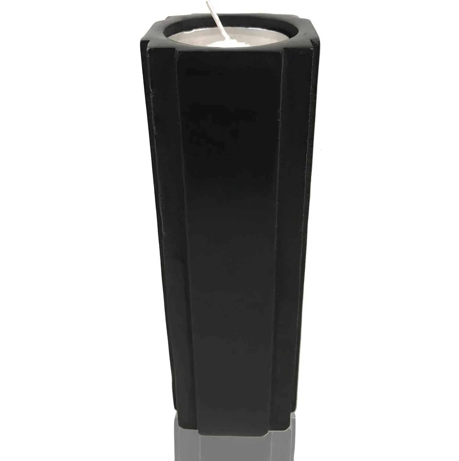 Portavelas Pilar Negro Mediano Cs1519 Radhe Shyam