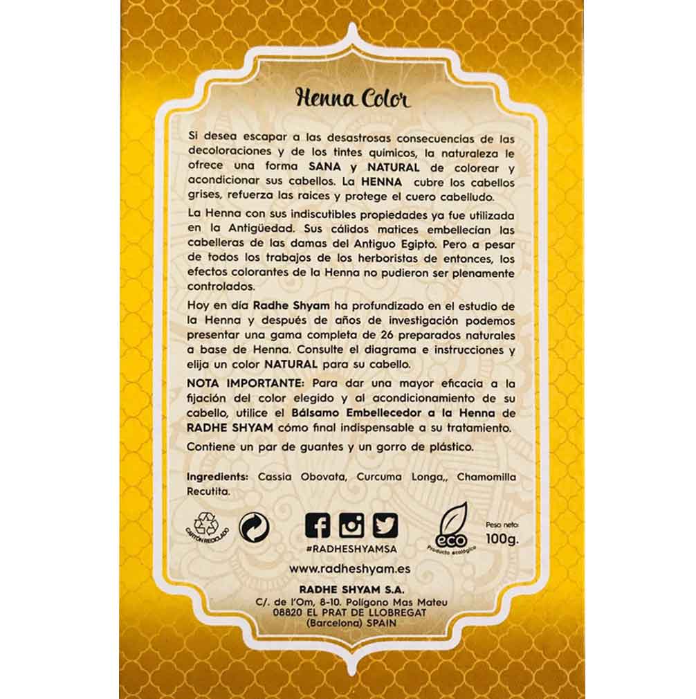 Henna Radhe Rubio Intenso Polvo