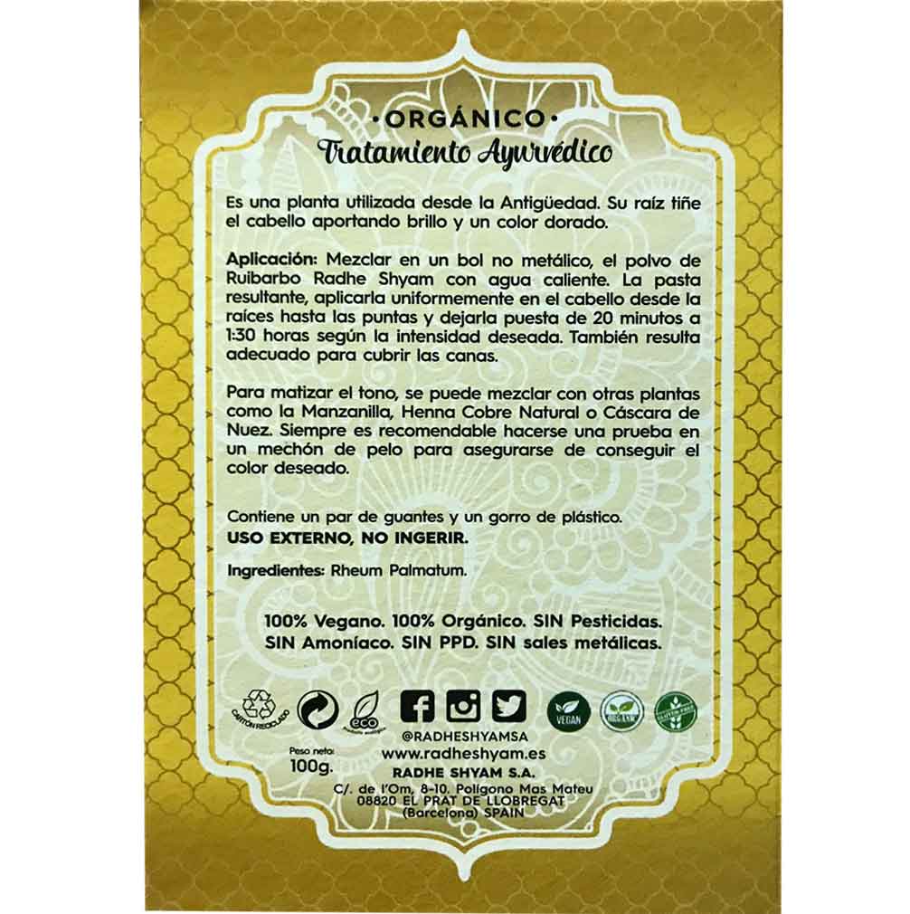 Ruibarbo Tratamiento Ayurvedico Radhe Shyam