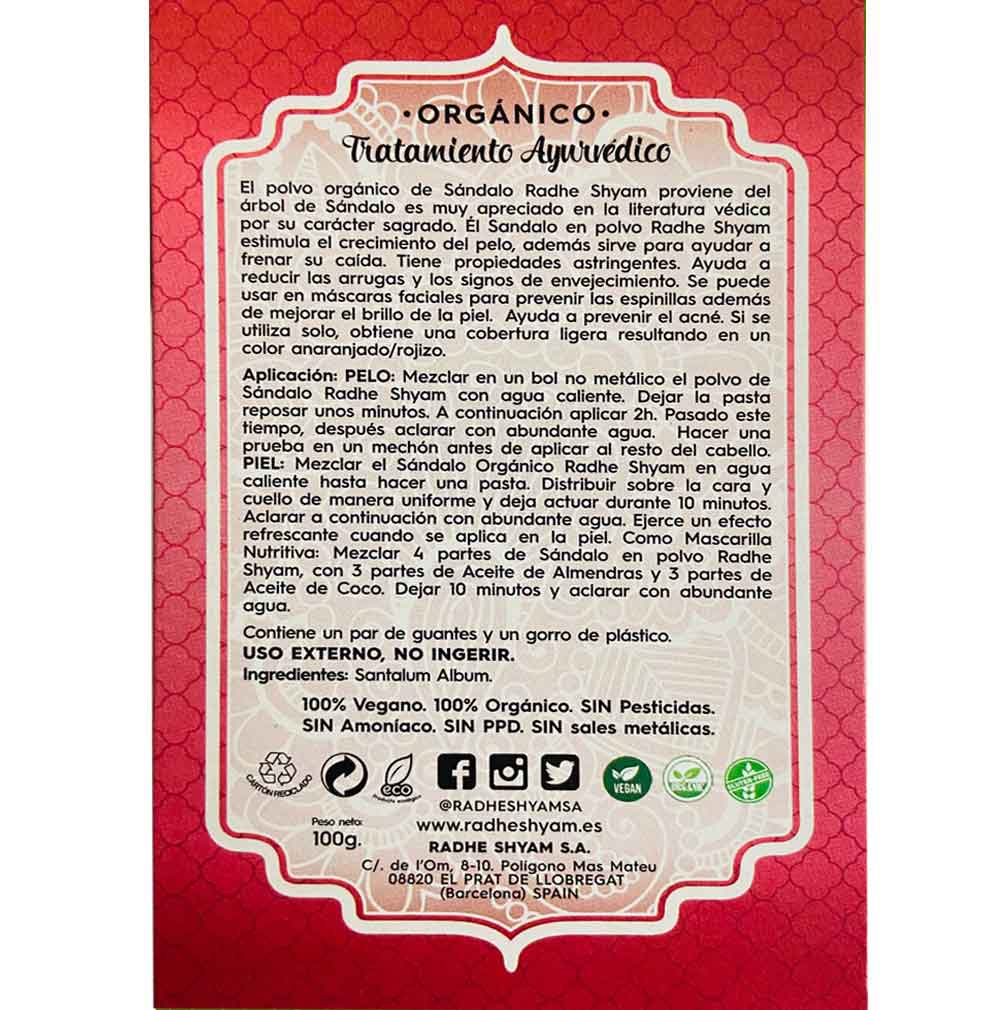 Sandalo Tratamiento Capilar Natural Radhe Shyam