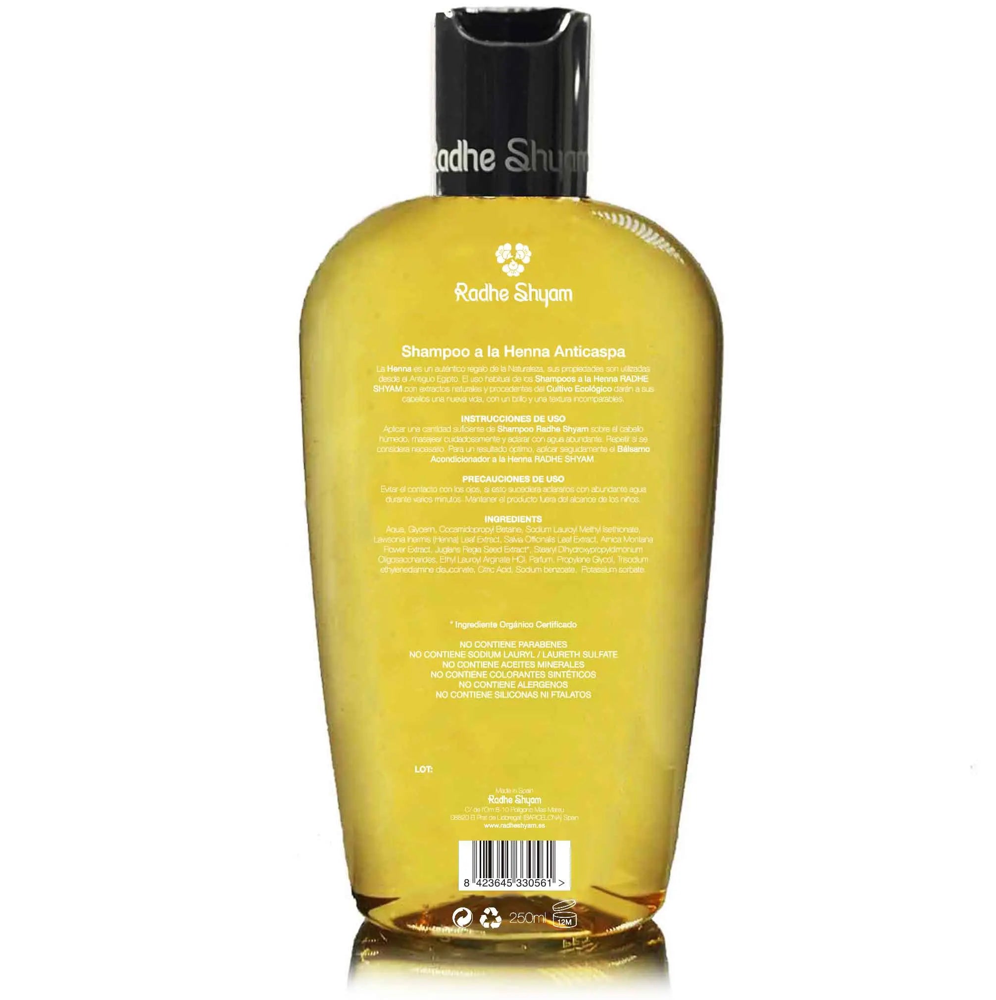 Shampoo Henna Anticaspa 250 Cc Y 400 Cc Radhe Shyam