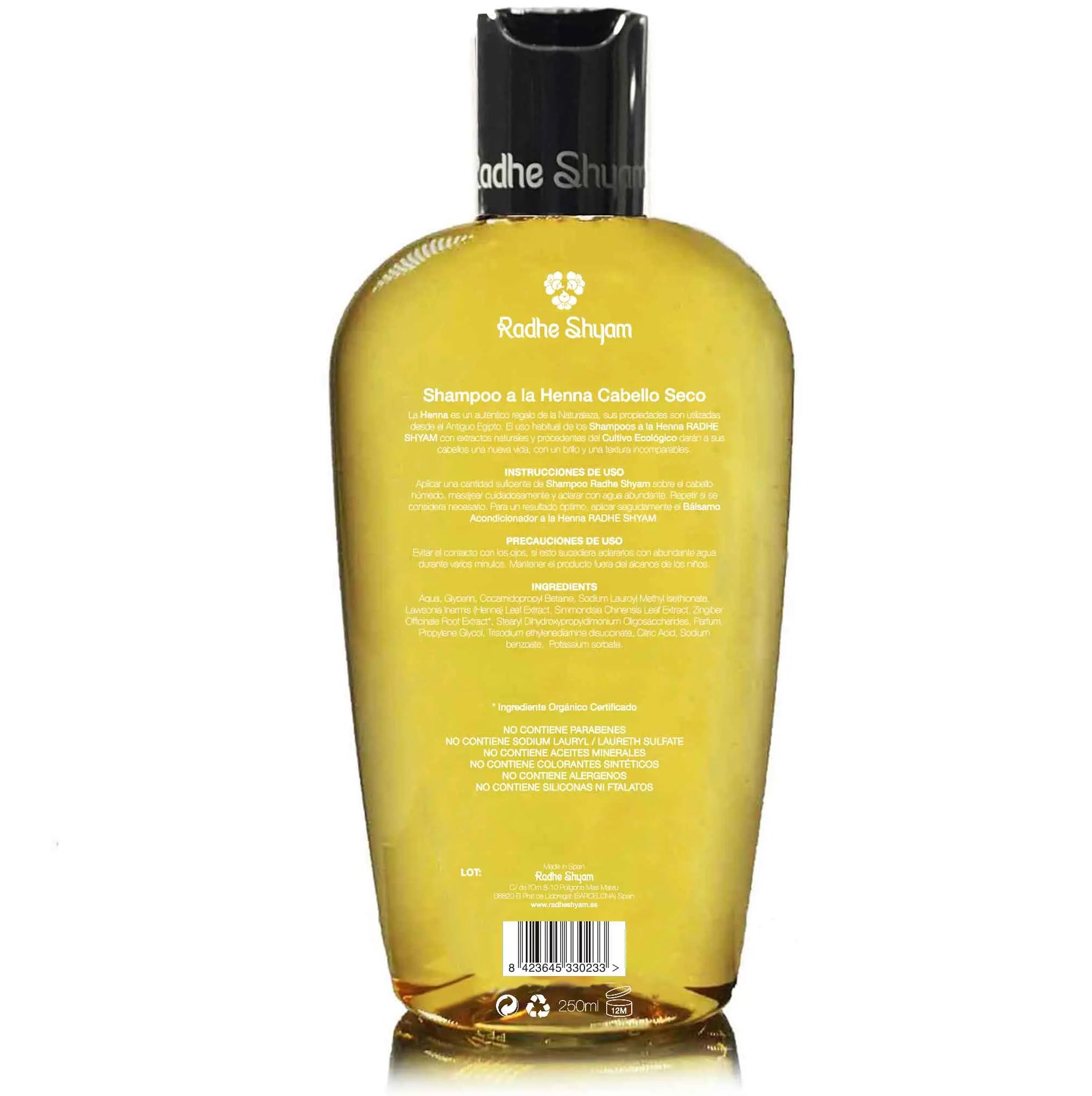 Shampoo Henna Cabello Seco 250 Cc Y 400 Cc Radhe Shyam