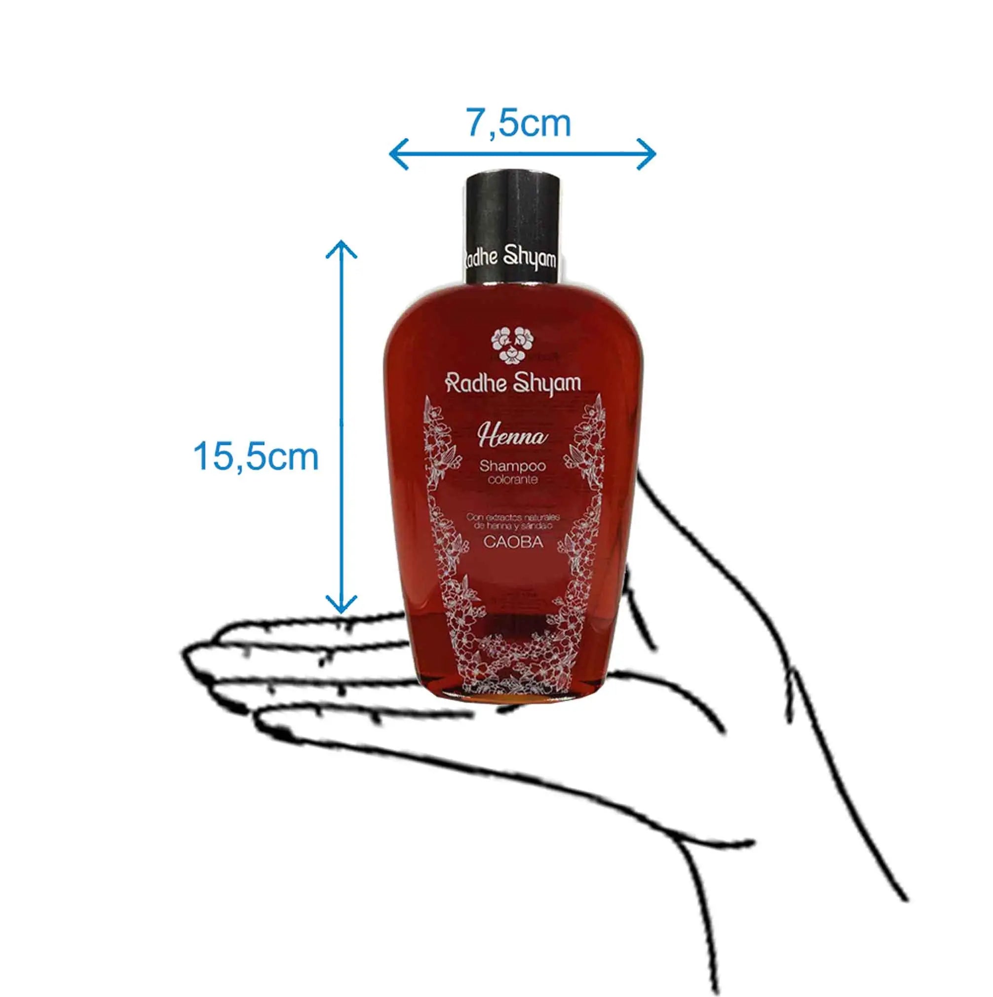 Shampoo Henna Color Caoba 250 Cc Y 400 Cc Radhe Shyam
