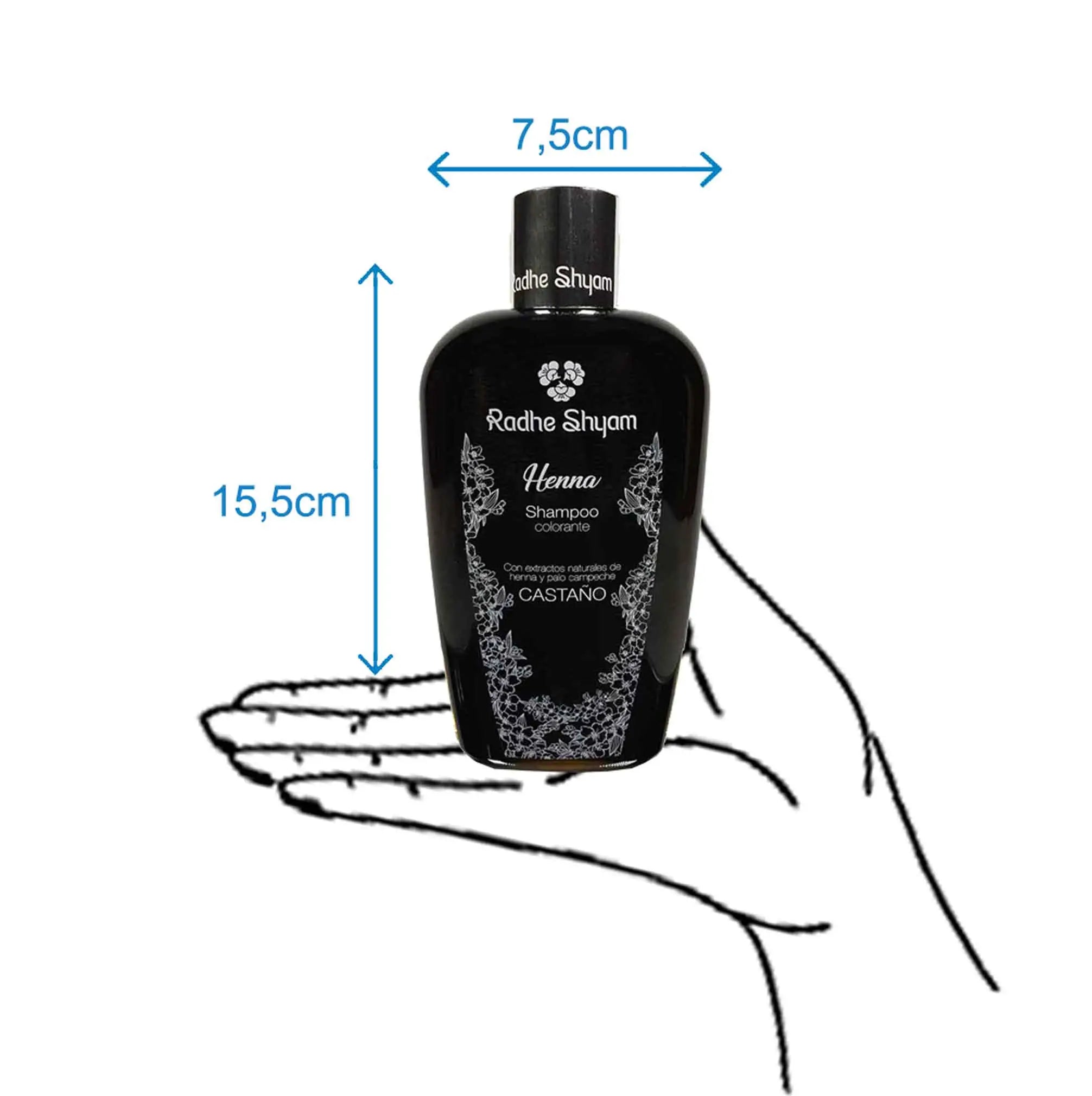 Shampoo Henna Color Castaño 250 Cc Y 400 Cc Radhe Shyam