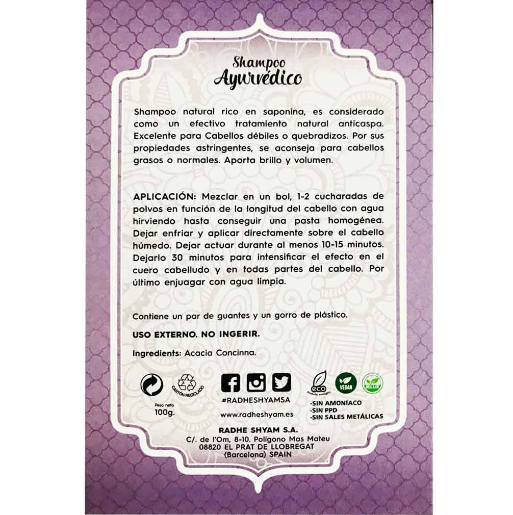Shikakai Shampoo Ayurvedico Radhe Shyam