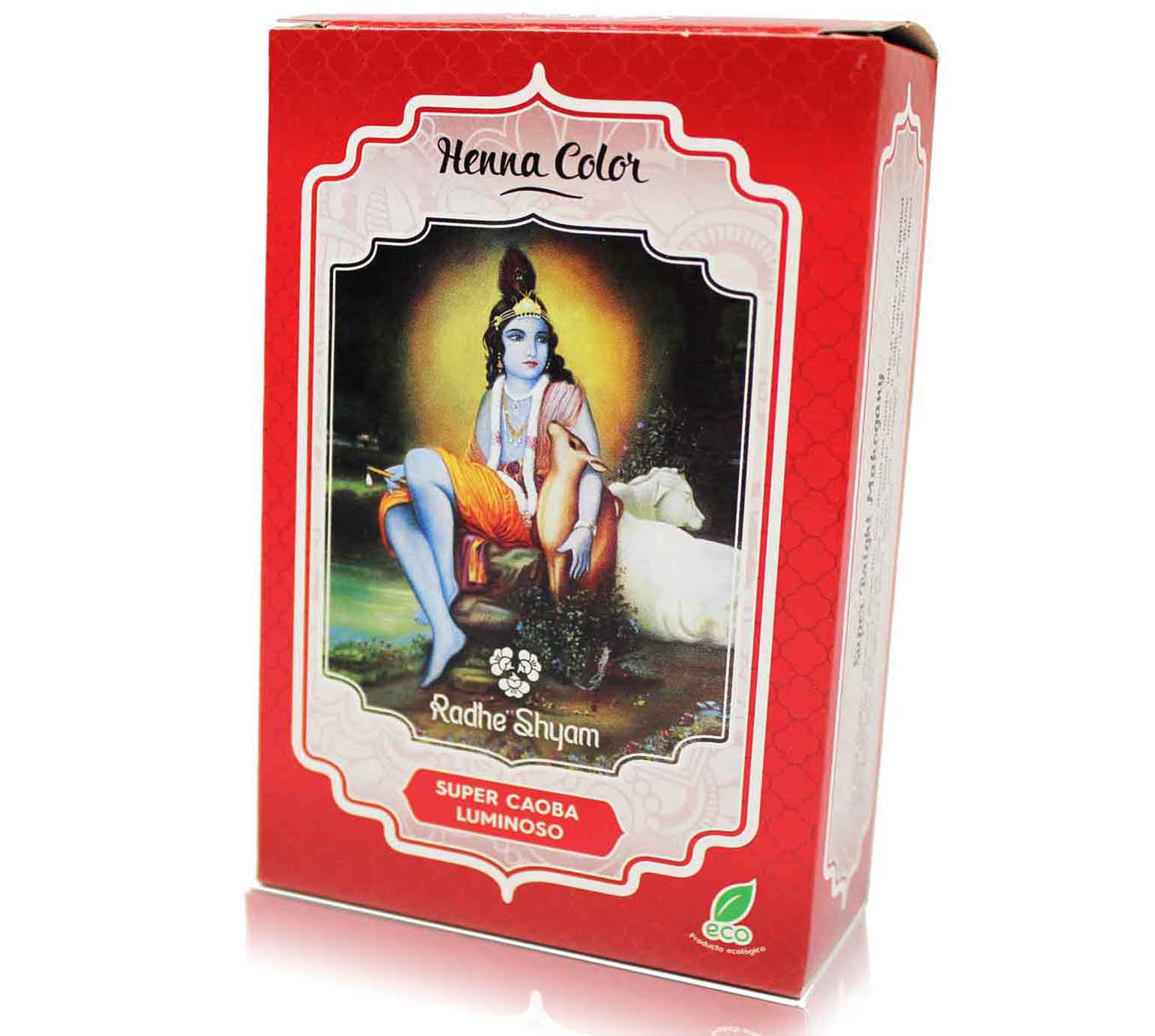 Henna Radhe Super Caoba Luminoso Polvo Radhe Shyam