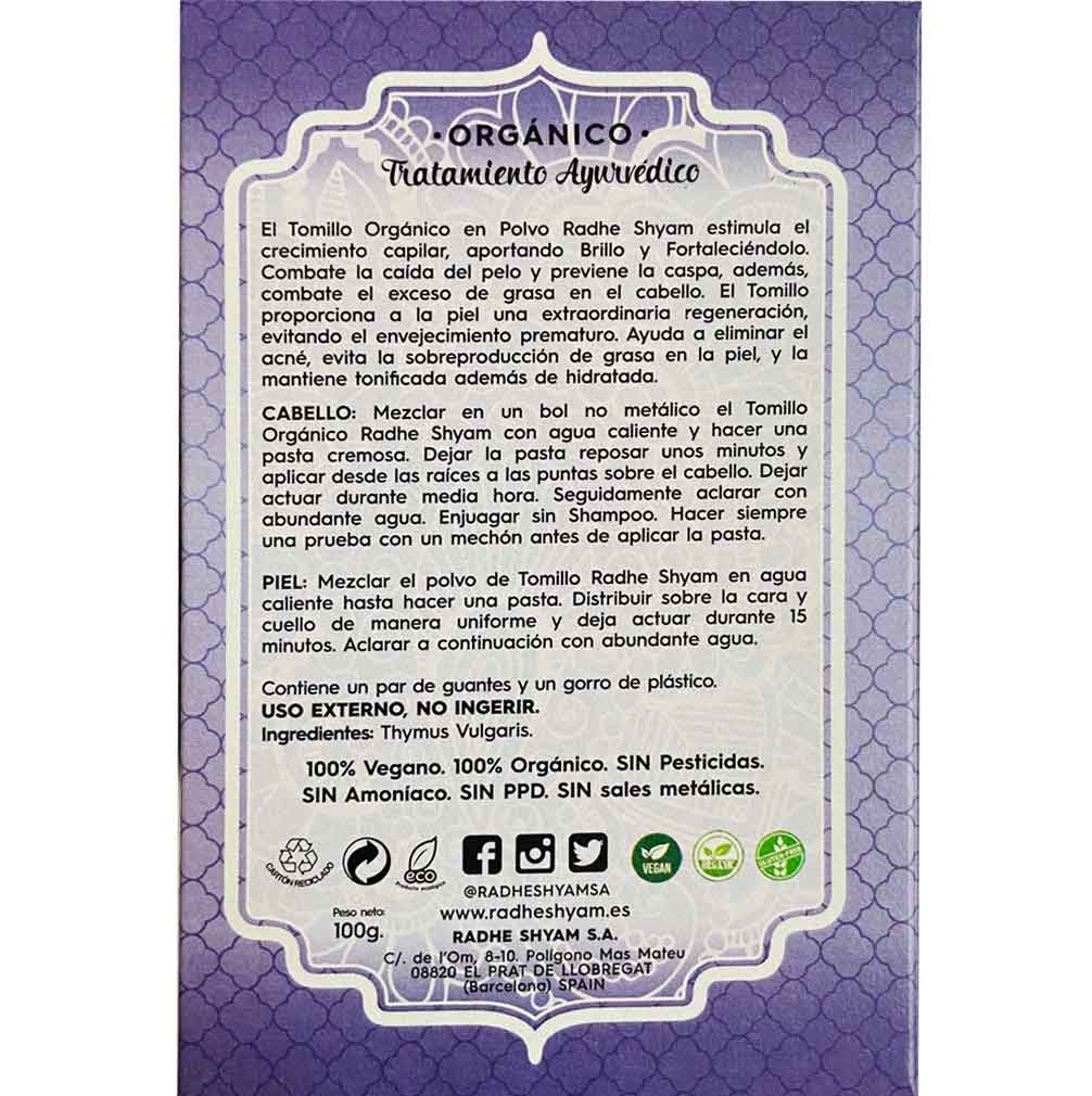 Tomillo Tratamiento Capilar Natural Radhe Shyam