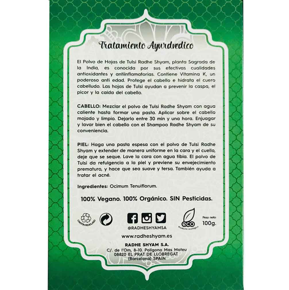 Tulsi Tratamiento Capilar Natural Radhe Shyam
