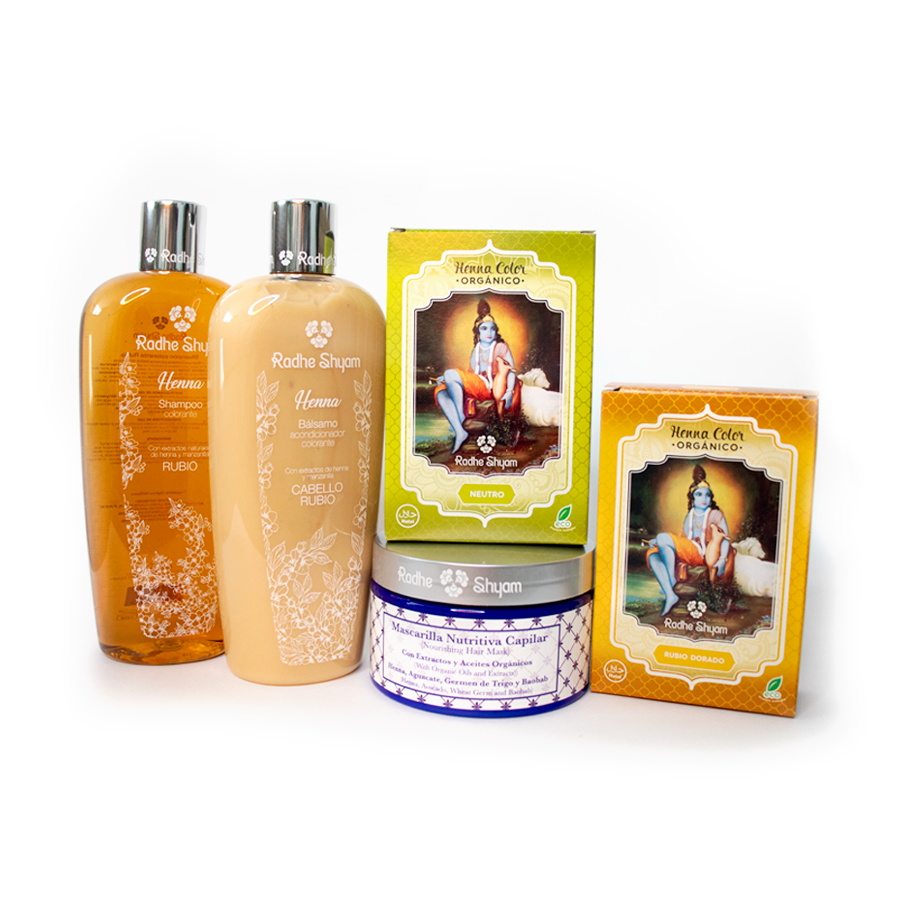 Pack Henna cubre canas color rubio dorado