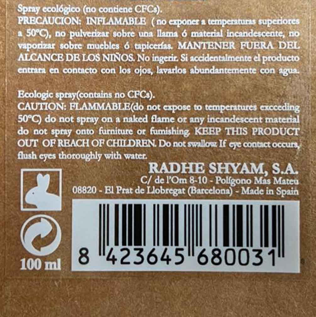 Désodorisant liquide naturel Radhe Shyam - Cannelle Orange