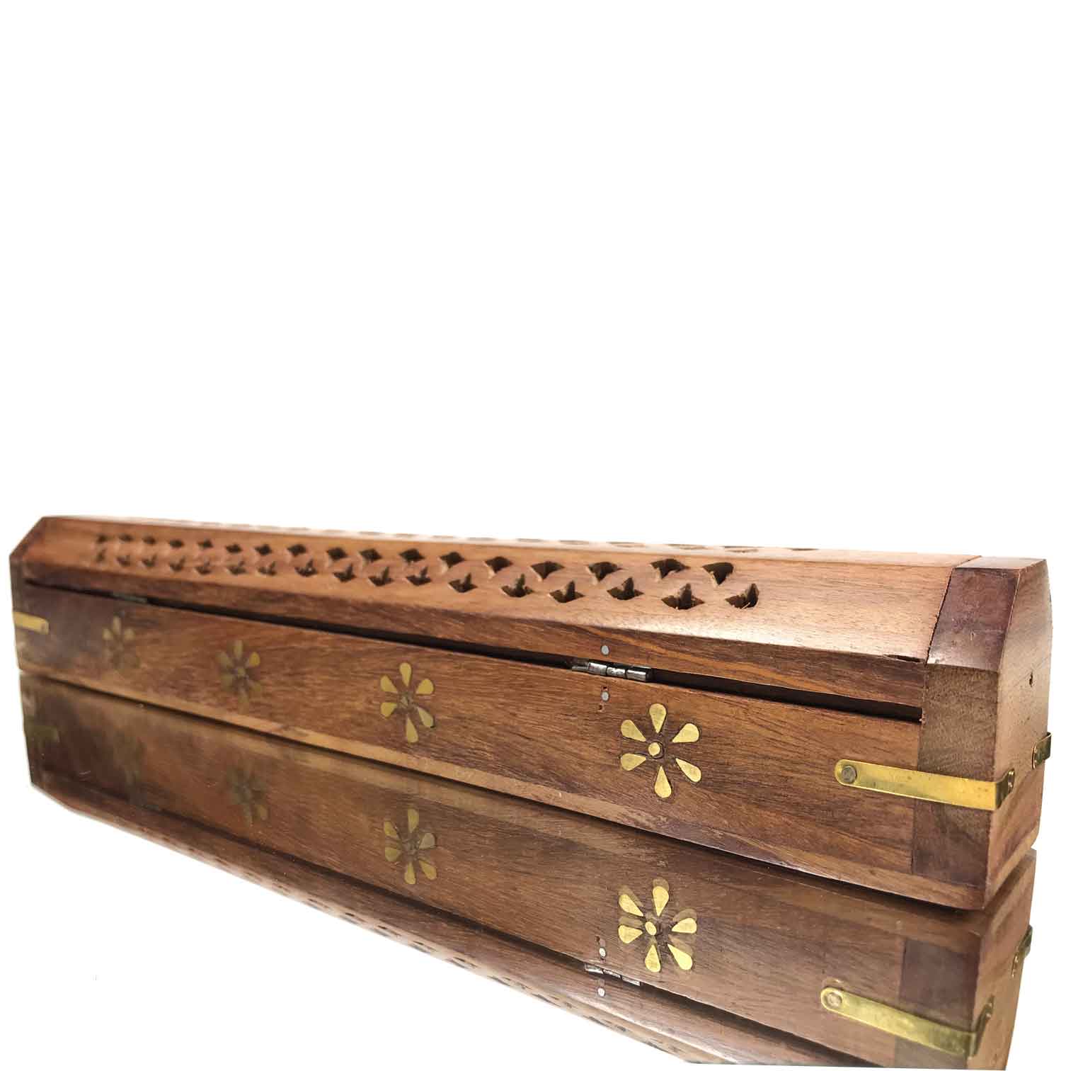 Incense Burner Box Small Chest Stick Flowers 401