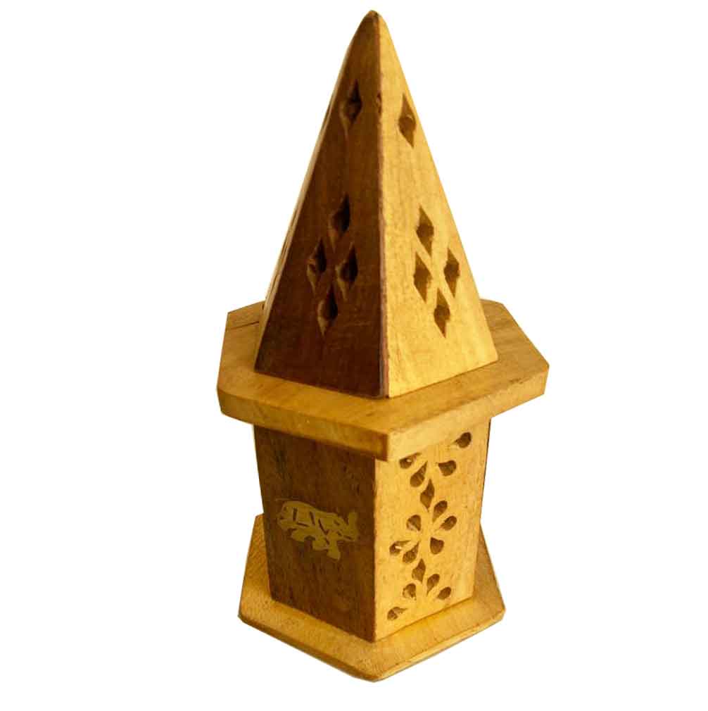 Wooden Incense Burner Tower Cones