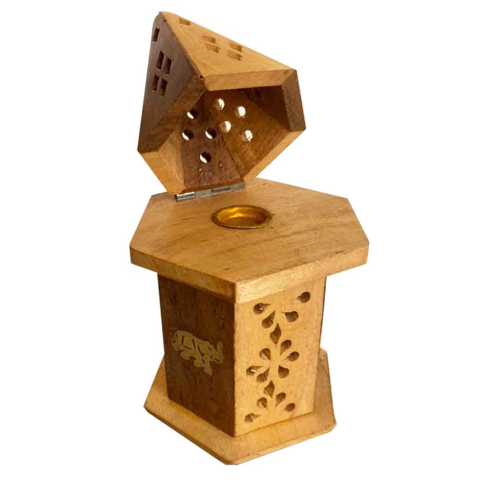 Wooden Incense Burner Tower Cones