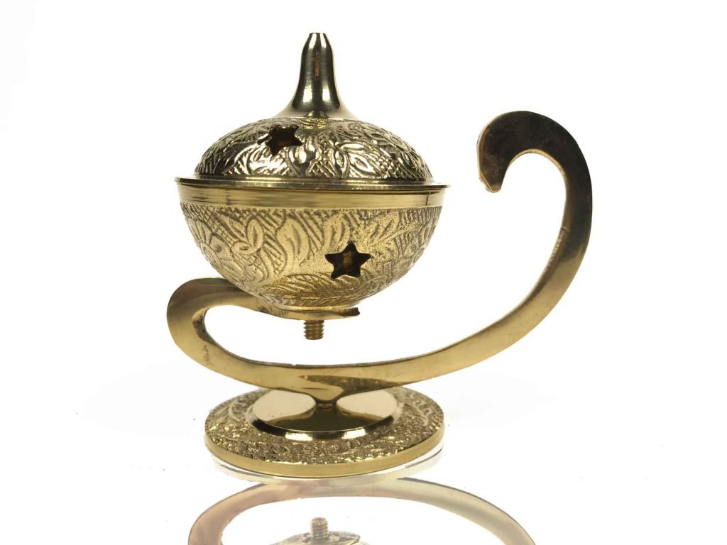 Metal Incense Burner Under Cup Handle (8698)