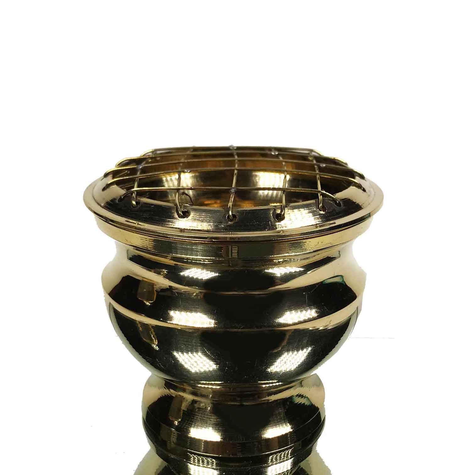 Medium Tall Metal Bowl Incense Burner(8697)