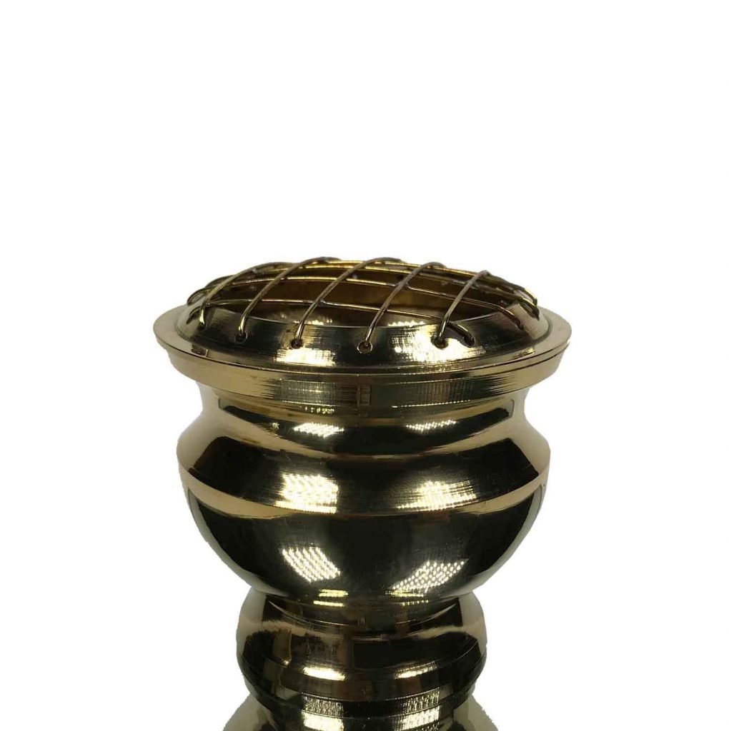 Metal Incense Burner Tall Small Bowl(8697)