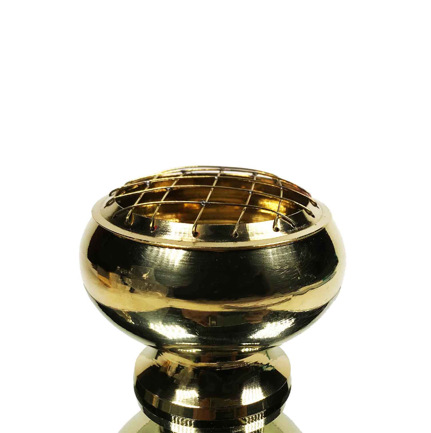 Large Round Wide Bowl Metal Incense Burner (8696)