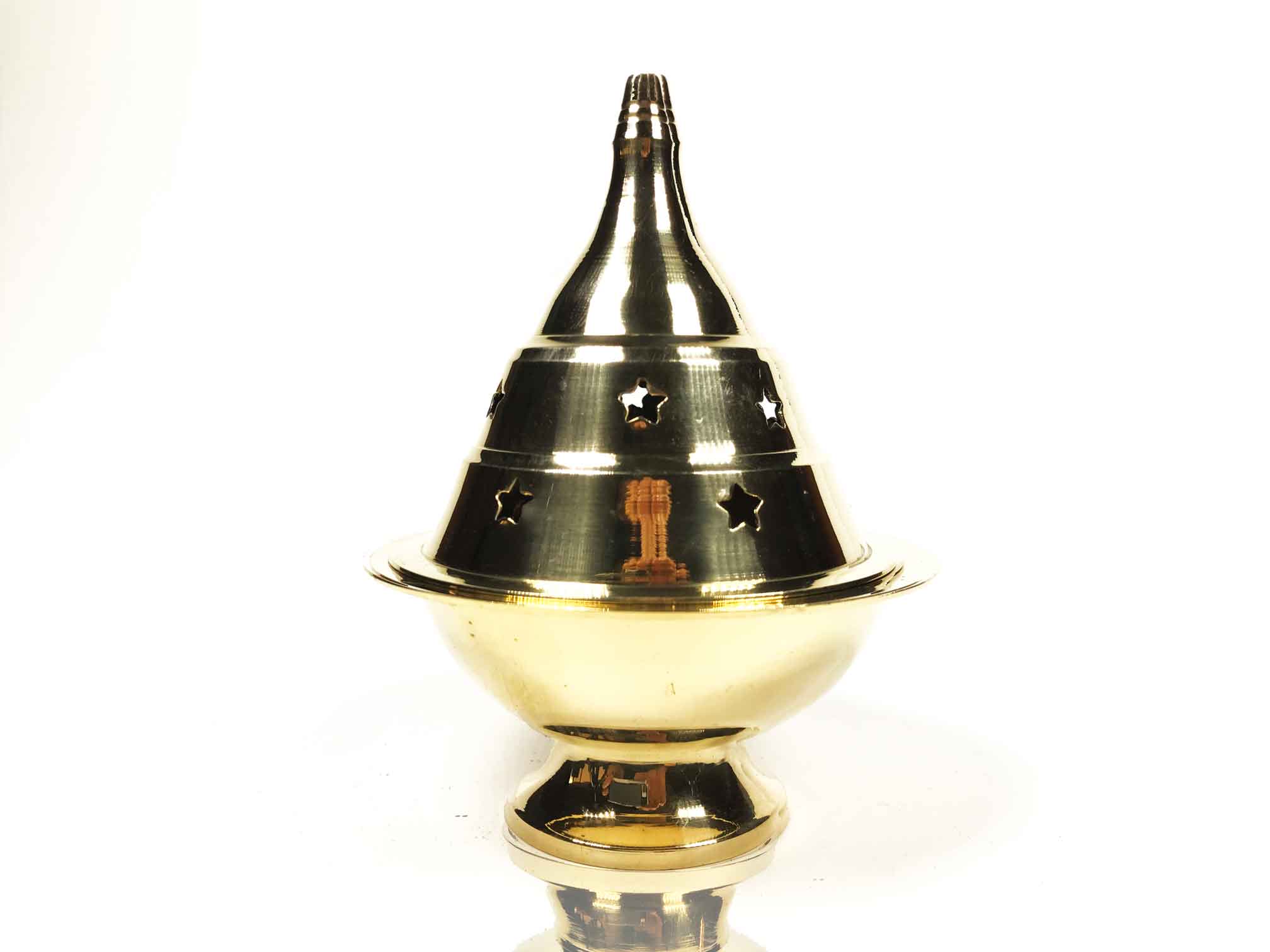 Large Wide Cone Metal Incense Burner(7776)