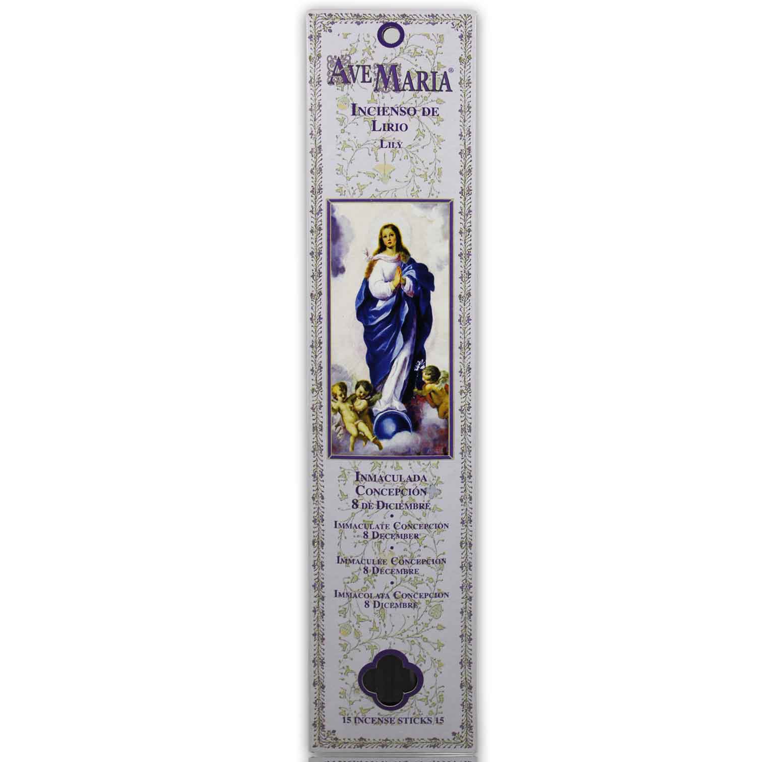 Incienso Ave Maria Stick Lirio-Inmaculada Concepcion