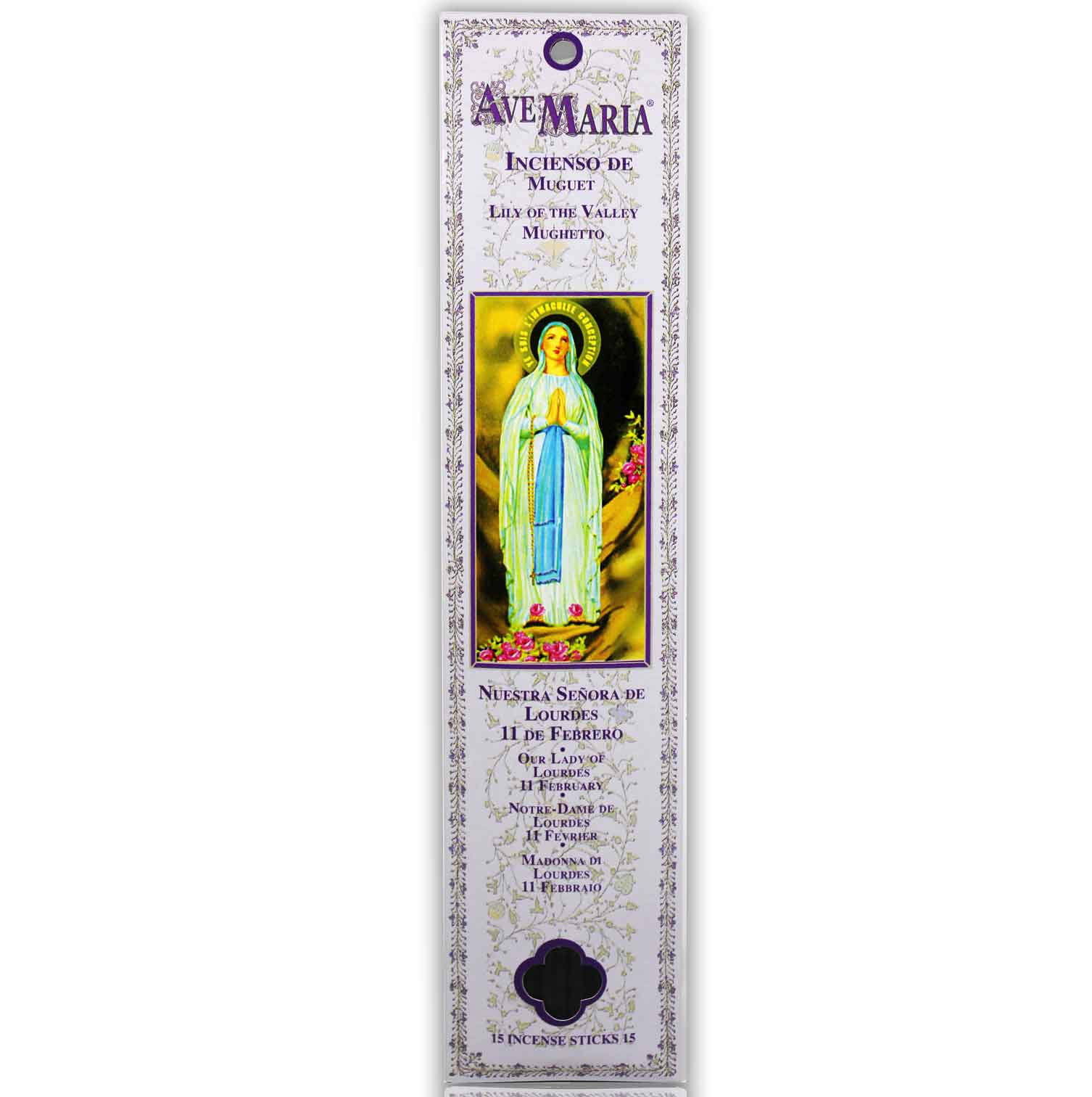 Incienso Ave Maria Stick Muguet-Nuestra Señora De Lourdes