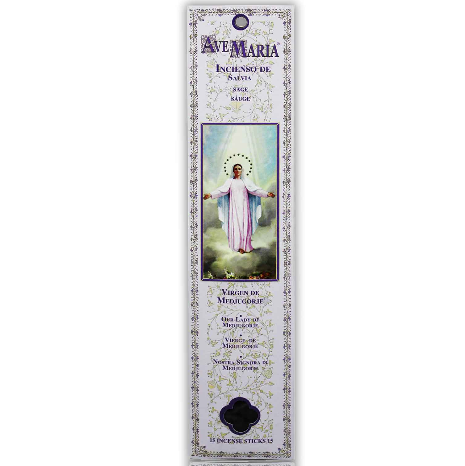 Bâton d'encens Ave Maria Sauge-Vierge de Medjugorge