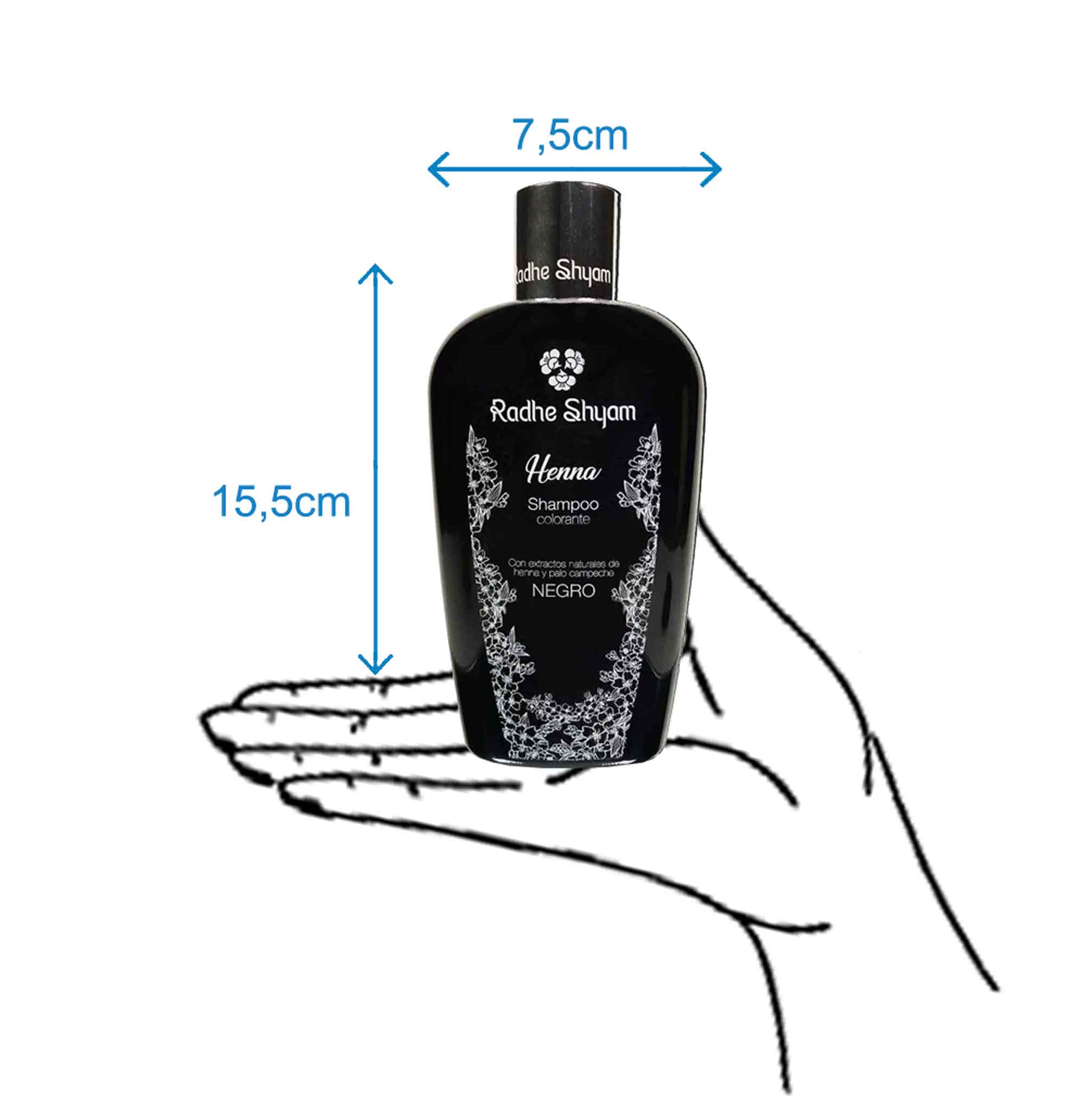 Shampoing au henné couleur noire 250 Cc et 400 Cc